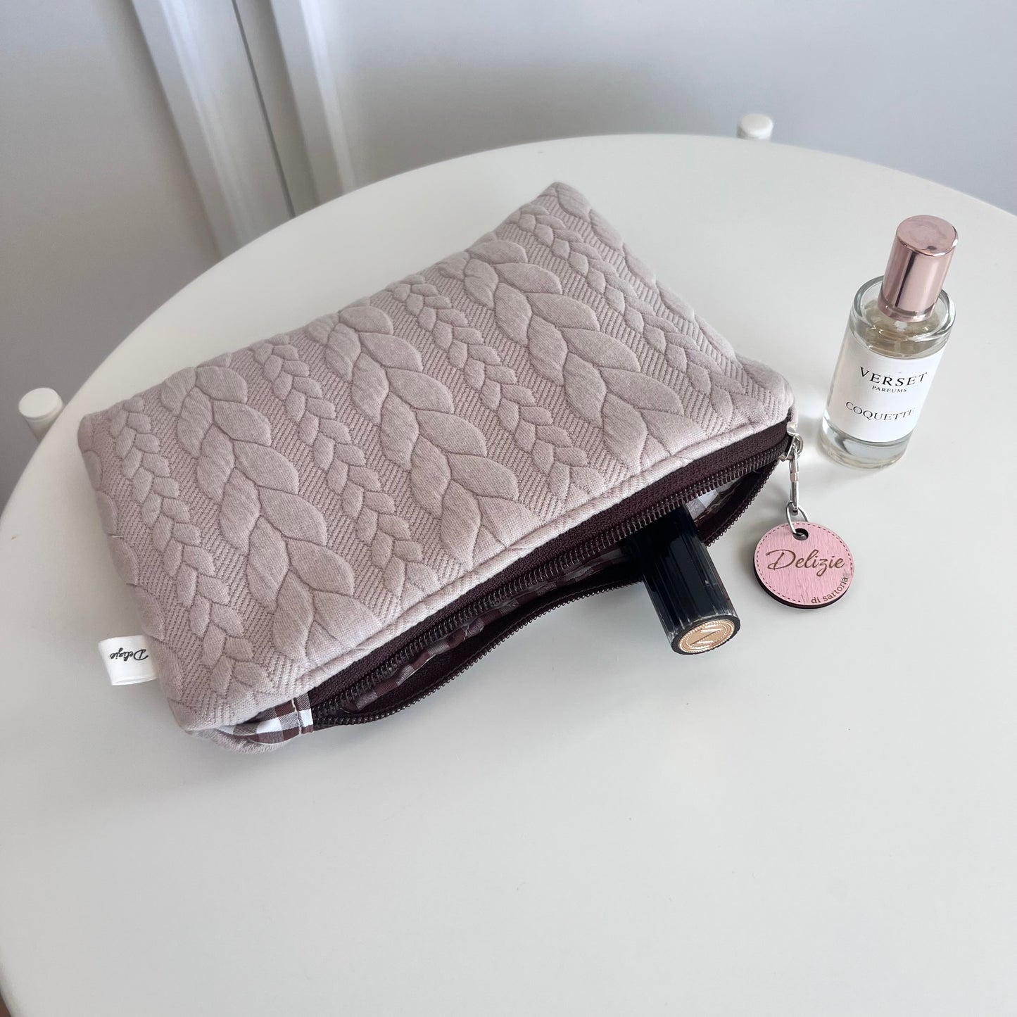 3 Pochette velluto, fiori e trecce