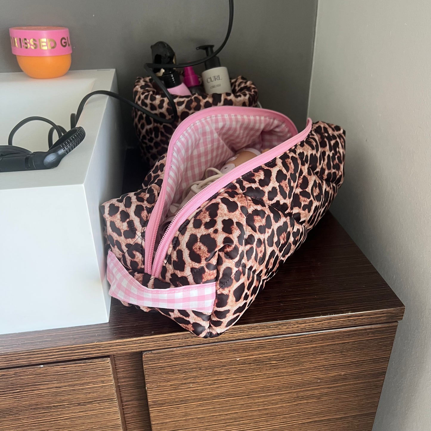 BIG - Porta piastra e Dyson airwrap leopardato