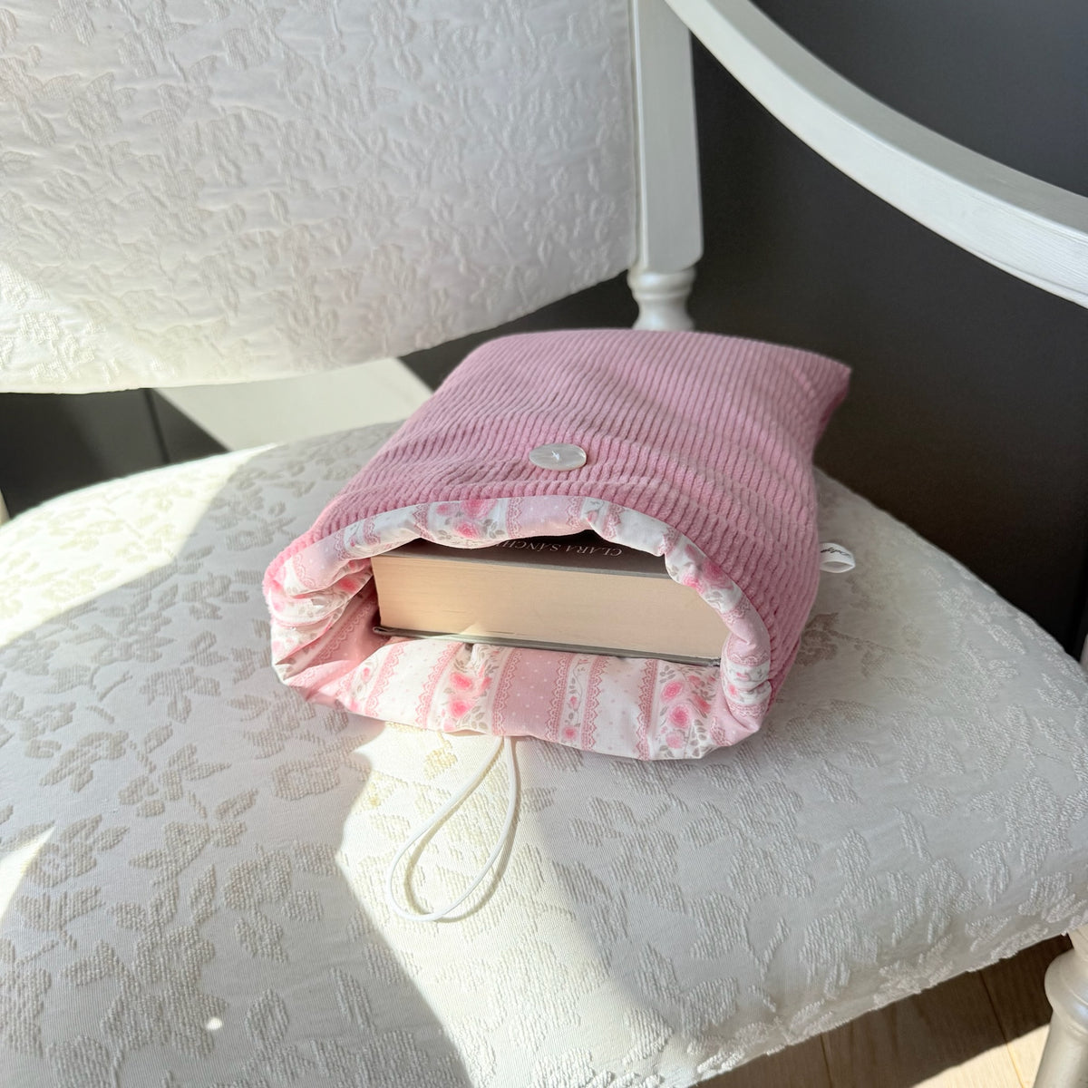 Custodia Porta libro Velluto rosa Cottage rosa