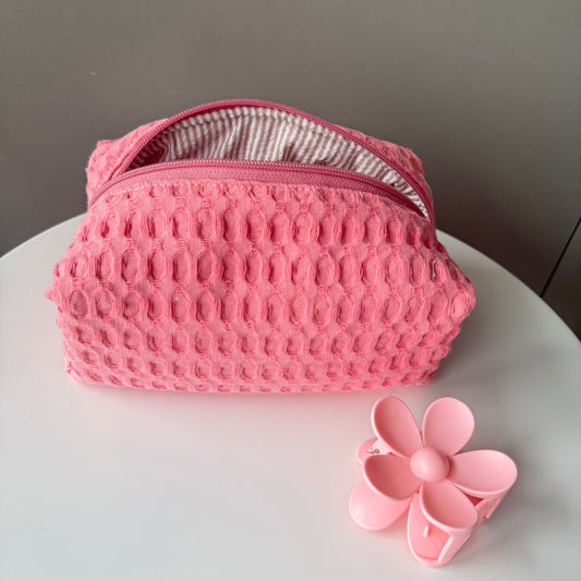 NEW Beauty case WAFFLE corallo