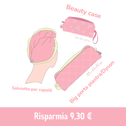 Set BEAUTY ROUTINE 💆🏻‍♀️ 🩷 Big portapiastra + Beauty case + Salvietta capelli