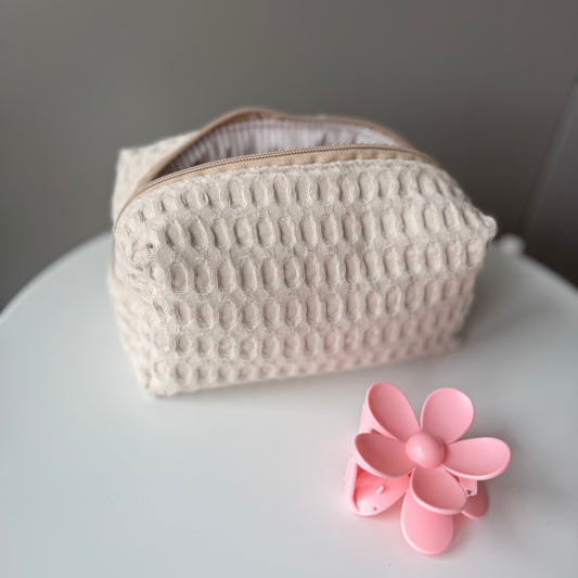 NEW Beauty case WAFFLE beige