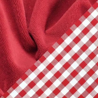 MAXI Pochette con manico , in spugna e quadretti con interno impermeabile