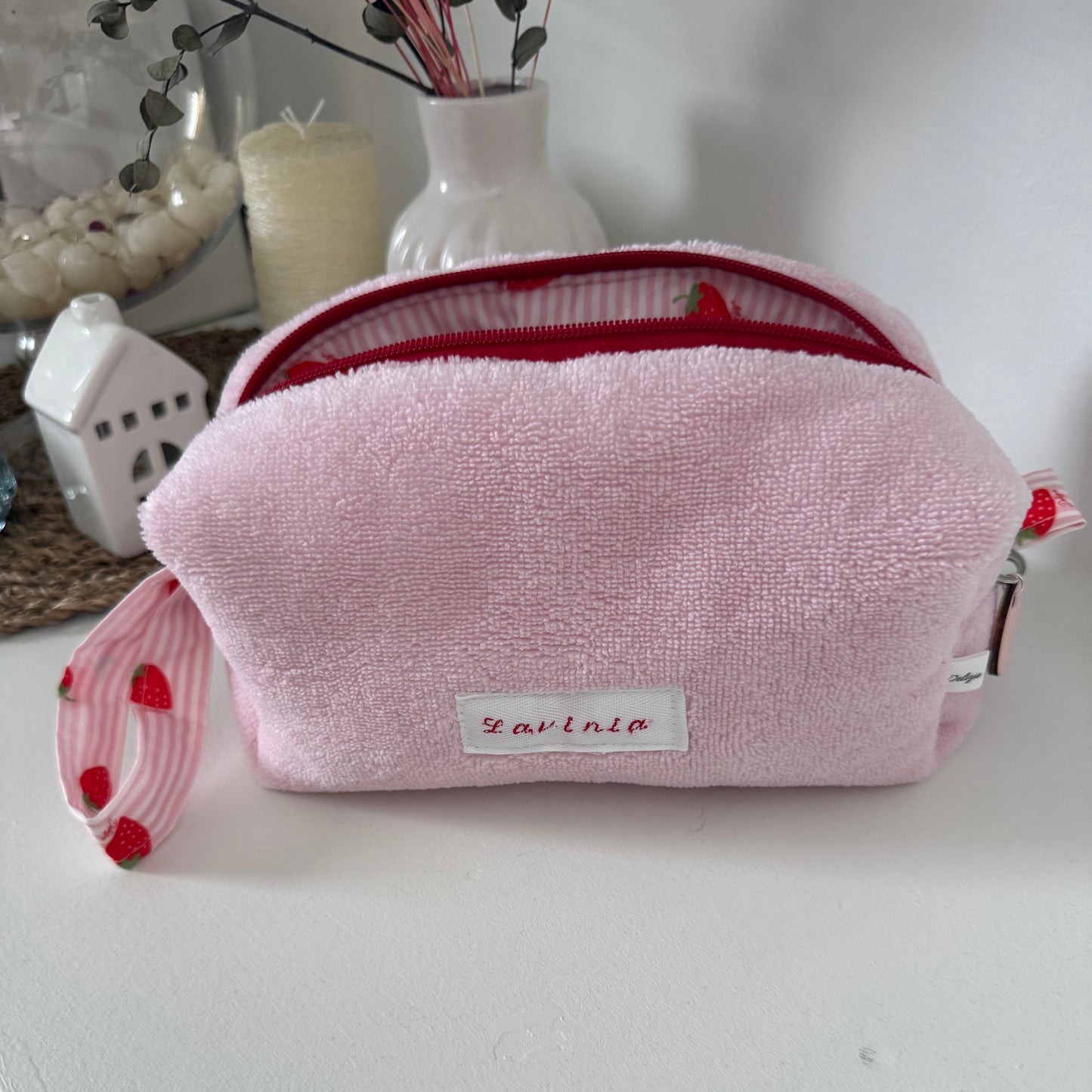 beauty case da viaggio in cotone personalizzato