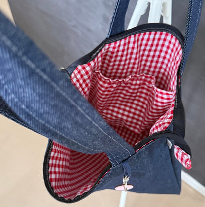 Borsa reversibile fatta a mano