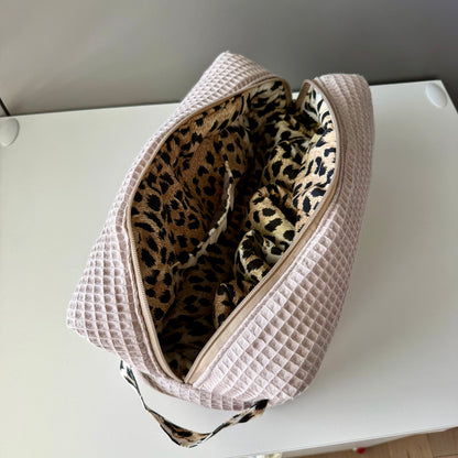 Custodia Dyson airwrap mini Waffle beige leopardato
