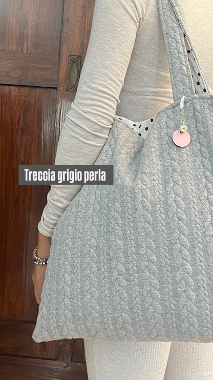 Tote Bag tessuto jersey a trecce 3 varianti