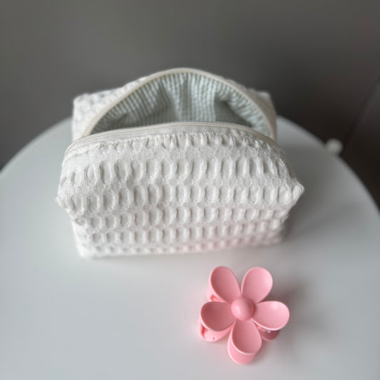 NEW Beauty case WAFFLE panna