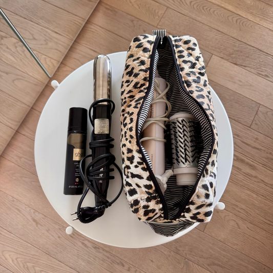 Big Porta piastra/Dyson tessuto leopardato
