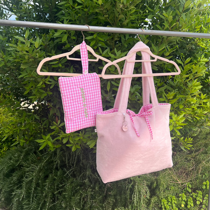 SUMMER BAG reversibile in spugna e quadretti