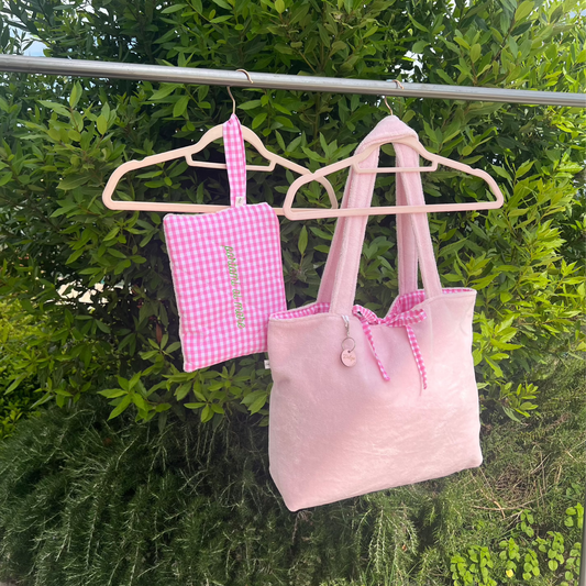 SUMMER BAG reversibile in spugna e quadretti