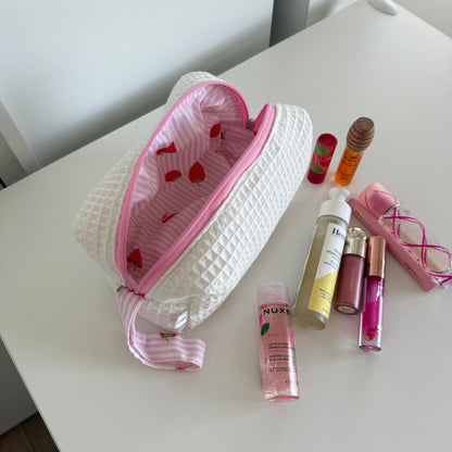 BEAUTY CASE mini waffle panna-fragole