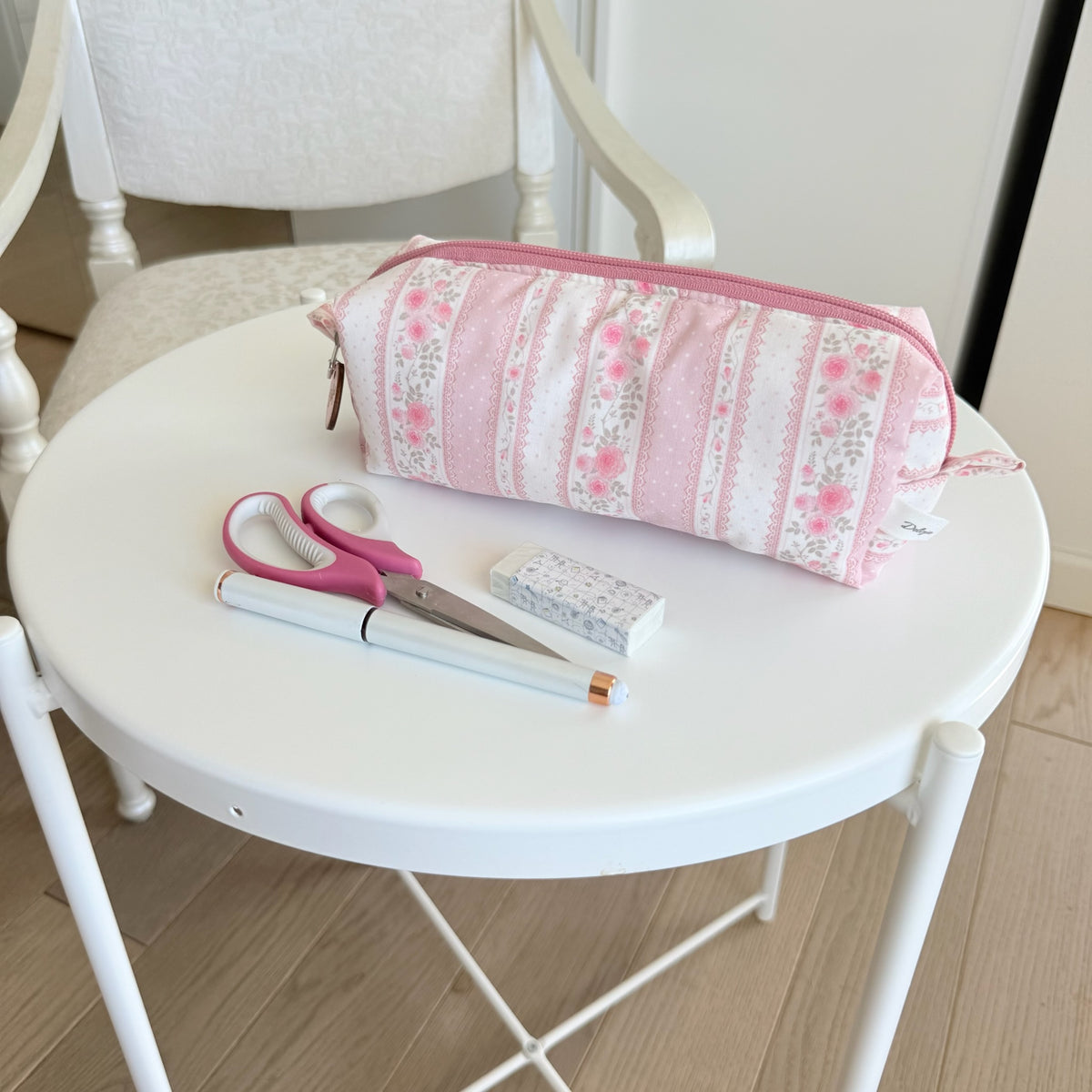Astuccio Cottage rosa Tela rosa