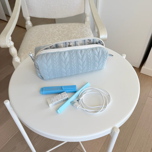 Astuccio trecce azzurre Cottage azzurro