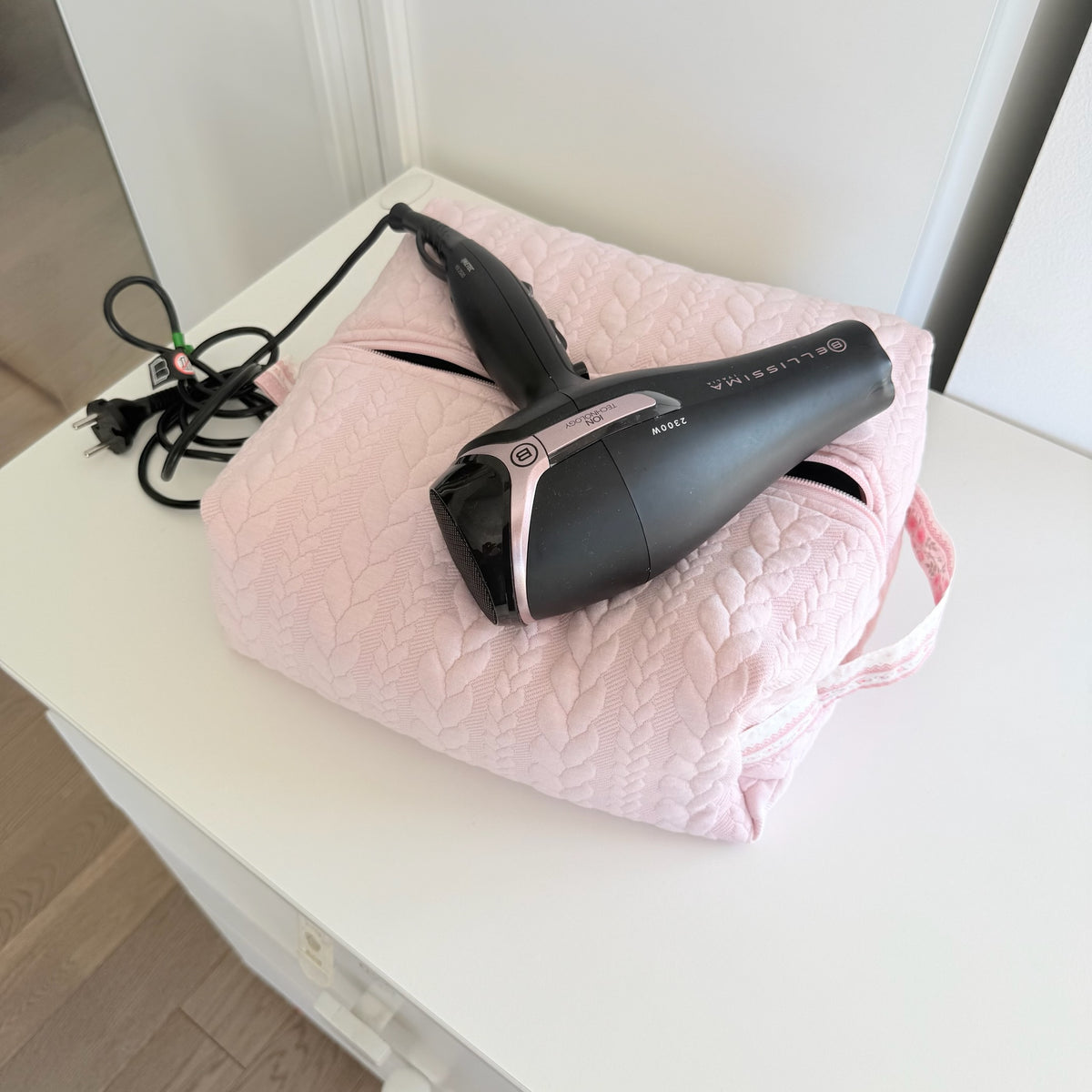 Maxi Porta phon Trecce rosa Cottage rosa