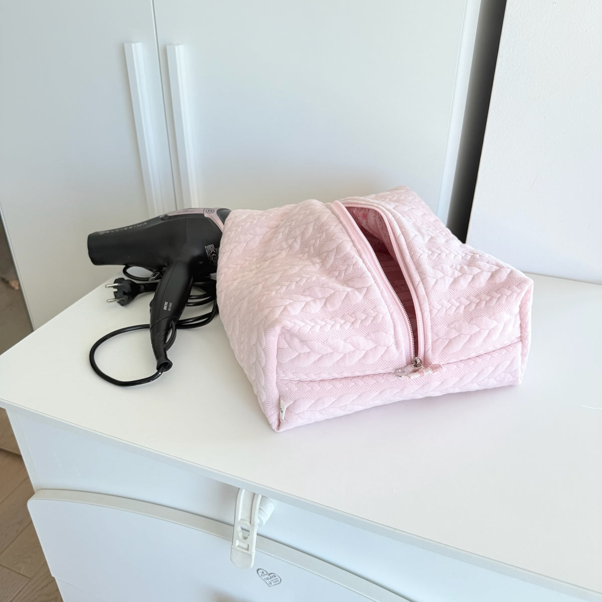 Maxi Porta phon Trecce rosa Cottage rosa