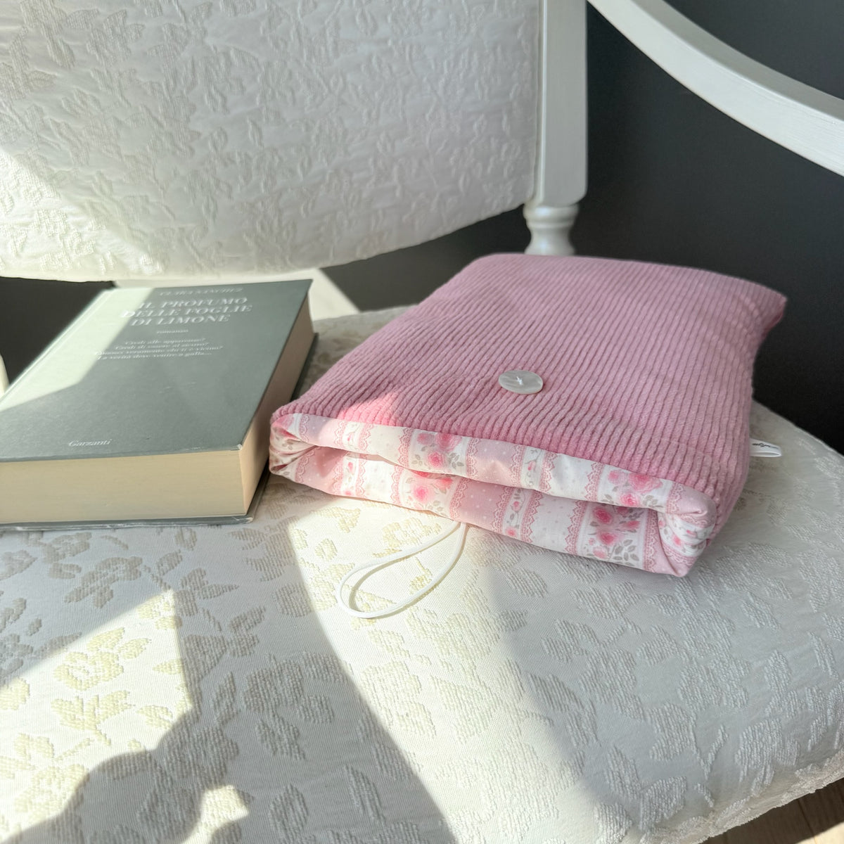 Custodia Porta libro Velluto rosa Cottage rosa
