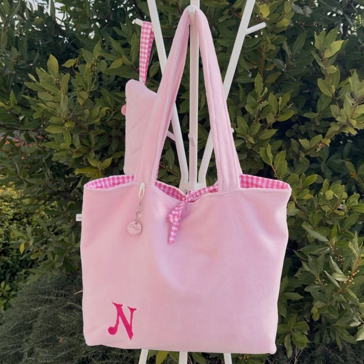 SUMMER BAG reversibile in spugna e quadretti