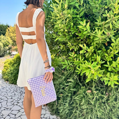 SUMMER BAG e MAXI pochette reversibili in spugna e quadretti