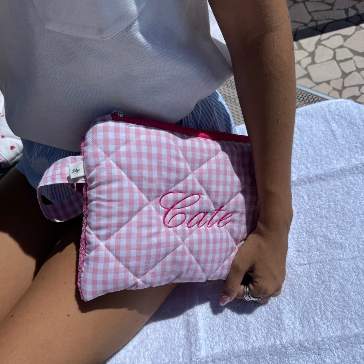 SUMMER BAG e MAXI pochette reversibili in spugna e quadretti