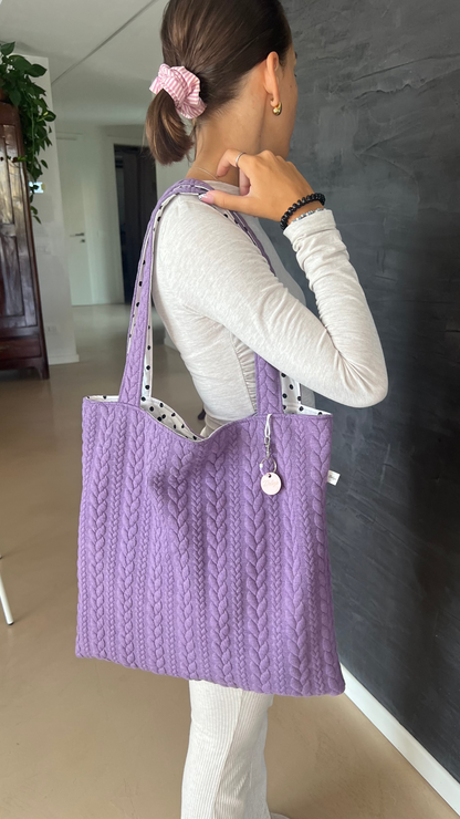 Tote Bag tessuto jersey a trecce 3 varianti