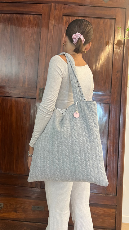 Tote Bag tessuto jersey a trecce 3 varianti